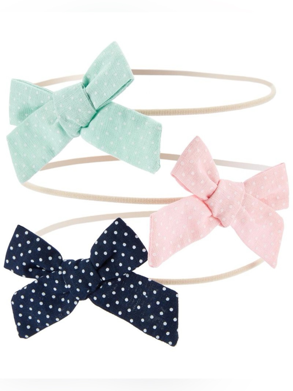 Carter’s Oshkosh 3-Pack Elastic PolkaDot Head wraps NWT